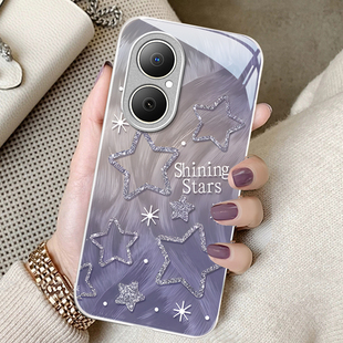 适用羽纱星星华为hi畅享80s手机壳70Z女60X爆款 30E防摔20E保护套50plus金属漆玻璃专用全包轻奢 50PRO高级新款