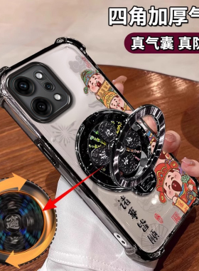 适用财神风生水起OPPOReno14手机壳13带支架12专用11新款10pro+女中国风男9防摔8保护套7se硅胶6全包5K新中式