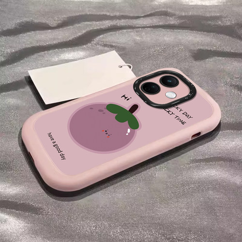 适用红米note系列紫粉茄子手机壳