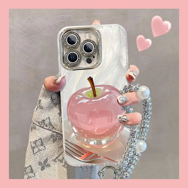 适用水晶苹果苹果16E手机壳iPhone15proamx电镀14plus羽纱13简约12男女11新款8镜头膜7全包xsmax防摔6s保护套