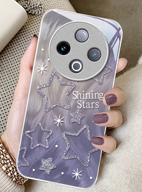 适用羽纱星星vivoY300PRO手机壳Y200i金属漆Y100玻璃Y97新款专用93女Y78+防摔M保护套77E硅胶76S全包70S/52/C