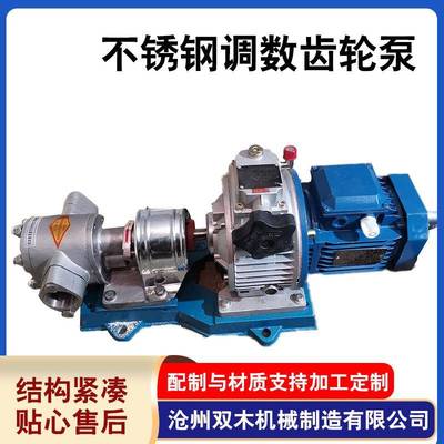 豆制品泵不锈钢调数齿轮泵无极调速ZYB-83.3渣油泵