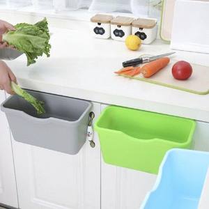 网红1PC Kitchen Cabinet Door Plastic Basket Hanging Trash Tr