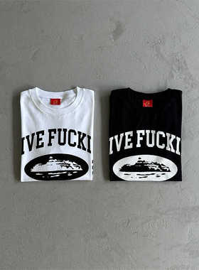 Corteiz高端字母Alcatraz印花短袖圆领欧美街潮休闲男女T恤恶魔岛