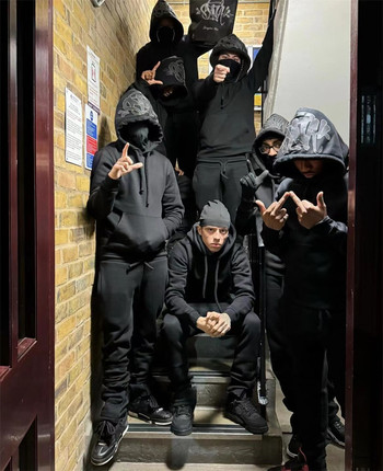 Synaworld男女卫衣卫裤套装Central cee个人街头潮牌Drill高质量