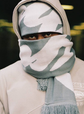 Corteiz恶魔岛Scarf-wraps围巾男女同款 保暖舒适街头美式Drill