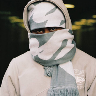 Corteiz恶魔岛Scarf-wraps围巾男女同款 保暖舒适街头美式Drill