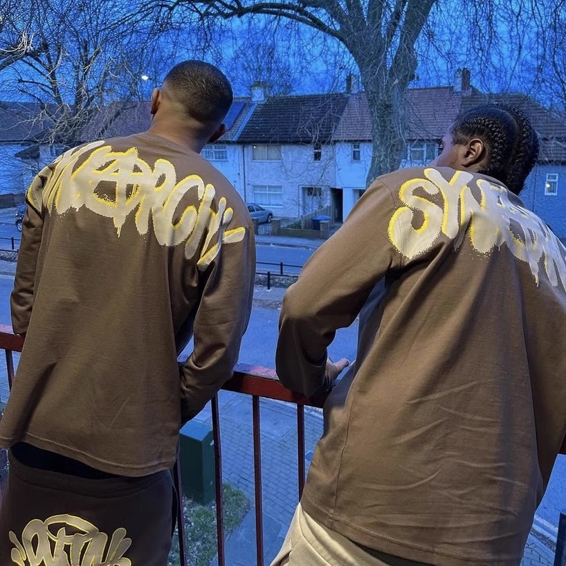 短袖潮流字母印花街头上衣SYNA