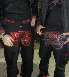 minustwo亮片工装裤Top质量Graff Cargos潮牌多口袋直筒Y2k裤子