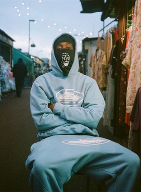 Corteiz恶魔岛Alcatraz logo印花松紧腰卫裤潮牌街头宽松束脚运动