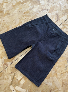 Derschutze 新款男女牛仔短裤 selvedge Denim 休闲夏季花开绣花