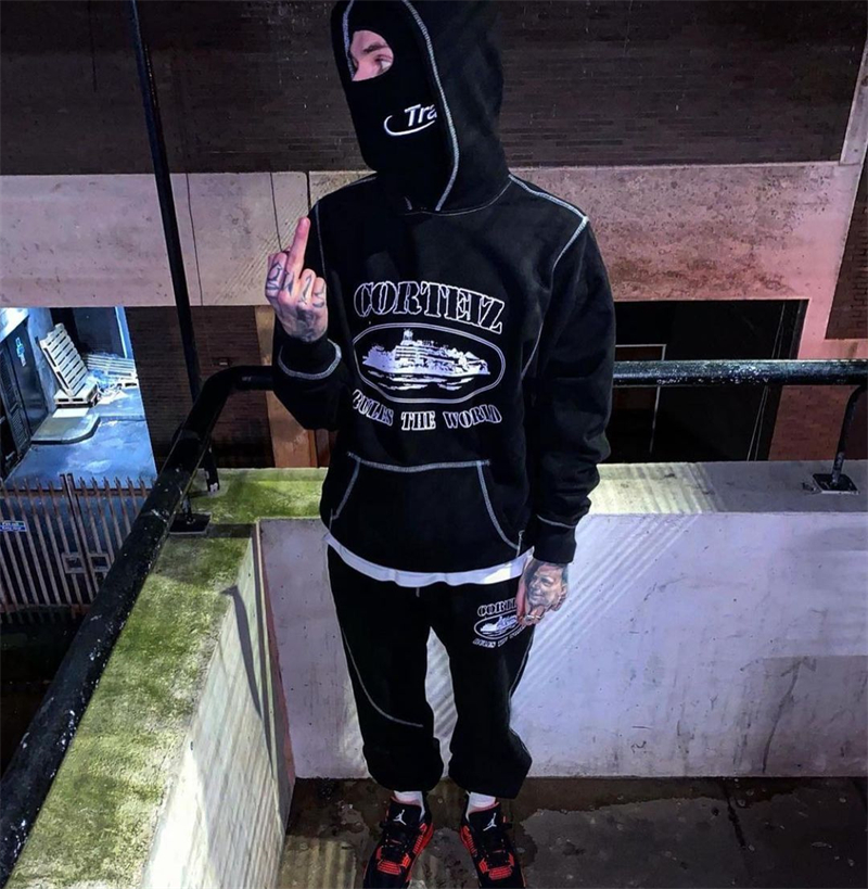 Corteiz尺码欧盟明线卫衣帽衫