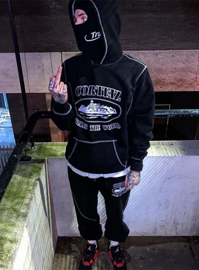 Corteiz恶魔岛四色明线帽衫卫衣流行时尚套装  Alcatraz hoodie