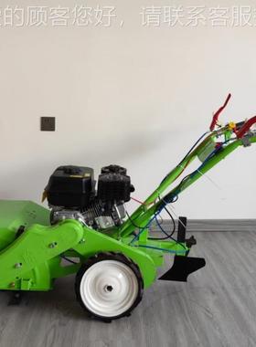 新四驱OKL柴油园锄草机小型手推式汽油除款草机果地碎锄草机农用