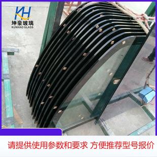 玻璃厂定制加工10mm高难度异形水切割精磨边透明钢化玻璃
