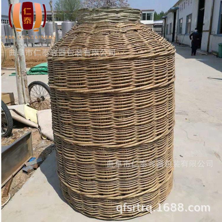 酿酒藤条酒海白酒储存窖藏容器腊条编制木质酒海储酒