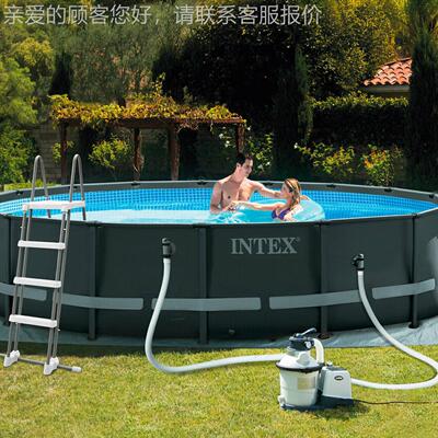 26261尺圆 形管架水池套装pc6户外家用v成人儿2626童加厚游泳池