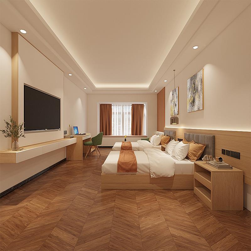 酒店具人床宾家标间全套馆软包单床双291人间