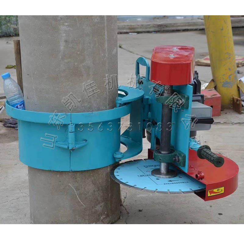 水泥管桩土600型头切割机卡箍式混凝切桩电 抱箍式锯桩机机 动破