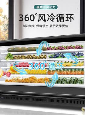 风幕柜水果保鲜柜便利店商超市分体机蔬菜饮料专用风冷藏展示冰柜