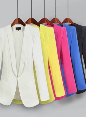 2025春秋季新款ebay新方向欧美显显瘦修身黑蓝色小西装外套