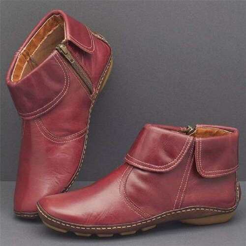 women shoes贸女鞋圆头侧拉链马丁靴女靴休闲女式皮靴大码色2024