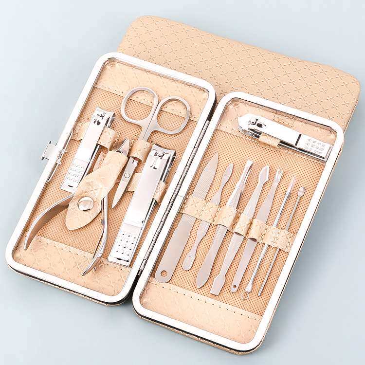 指甲刀套装大号12件套修脚美容美甲工具死皮剪眉剪指甲剪套装