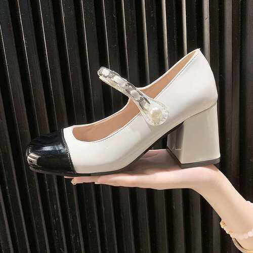 women shoes新款外贸大码女士坡跟凉鞋temu公主风ins甜美百搭2024