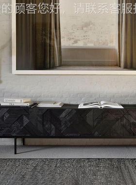 古工奢业风表情创中意雕花电视柜侘寂何风几设计轻实木复古232211