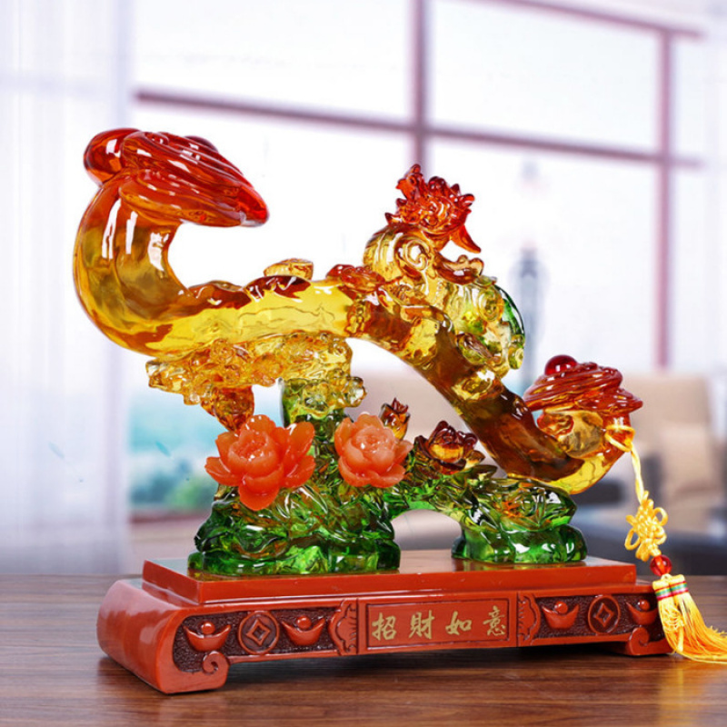 吉祥如意摆件中式客厅电视柜酒柜