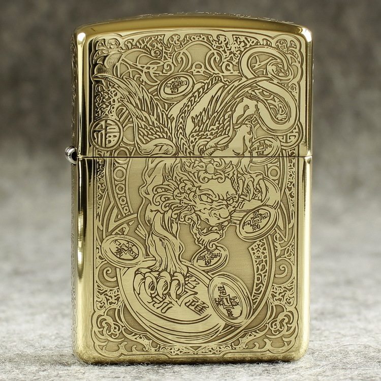 zippo芝宝zoipp打火机zooip正品zoopo煤油zoopp纯铜zopio原装貔貅