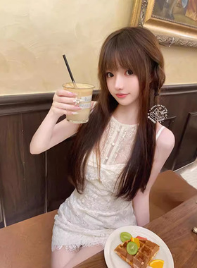 TZ4358 白色吊带露肩纯欲性感女气质名媛超仙短裙法式包臀连衣裙