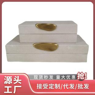 饰品梳妆台收纳装 现代简约轻奢首饰盒摆件样板房衣帽间卧室软装 饰