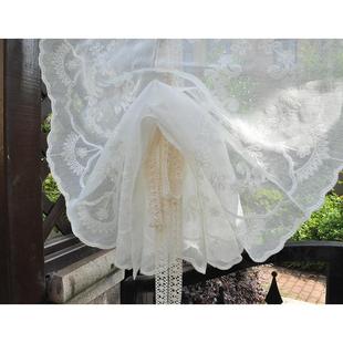 乡村短帘半帘气球帘提拉帘升降纱帘飘窗罗马帘厨房窗帘凯文 美式