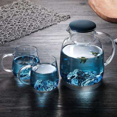 冷水壶玻璃水壶大容量凉水壶高硼硅家用泡茶壶凉白开水杯扎壶套装