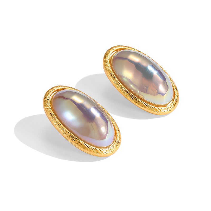 josephwarner法式中古贝母耳钉