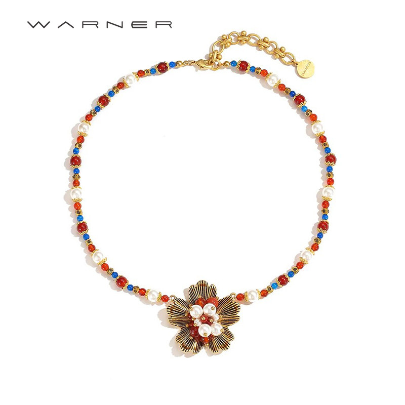 JosephWarner金色花朵项链