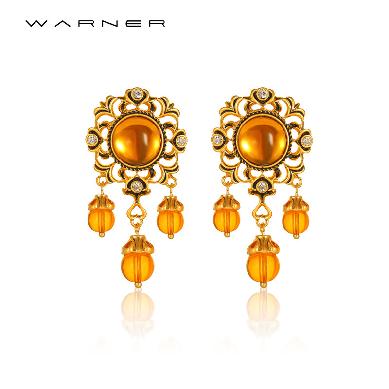 JosephWarner合金中古镀金耳钉