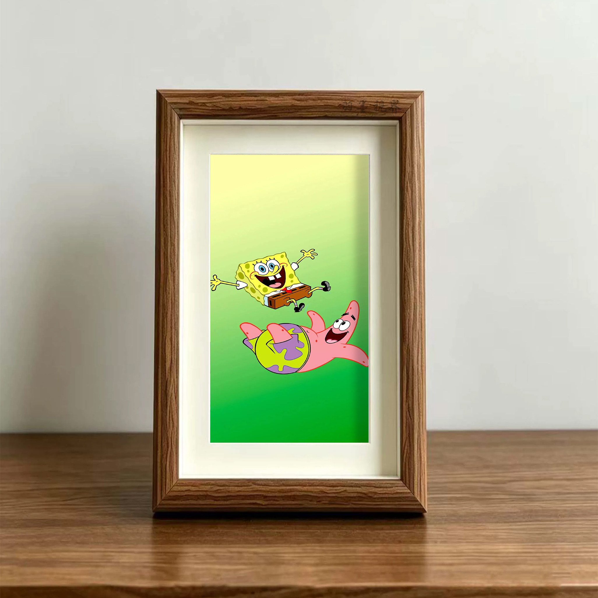 海绵宝宝卡通童趣风动物插画相框