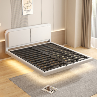 铁艺双人床主卧家用不锈钢悬浮床架钢架无床头榻榻米排骨架铁架床