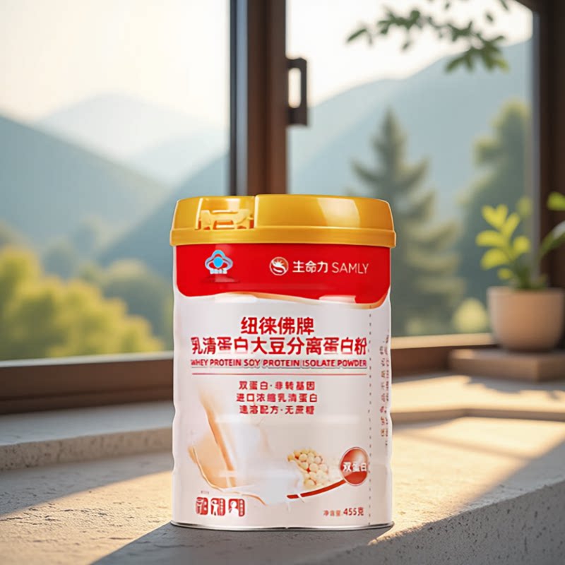 2桶】纽徕佛牌乳清蛋白大豆分离蛋白粉455g速溶配方无蔗糖