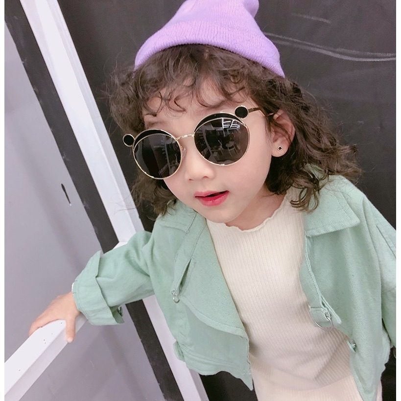 雷恩儿童太阳镜男童偏光小孩金属眼镜防紫外线舒适女童个性墨镜潮