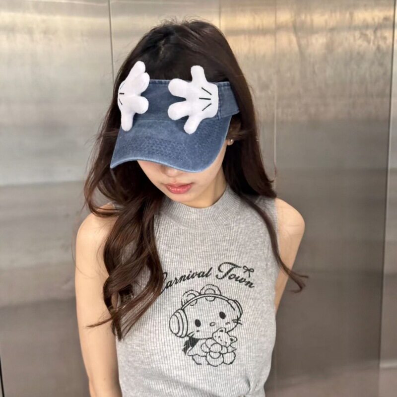 运动防晒新宠!米奇手手比耶空顶帽可爱到犯规!运动防晒两不误~