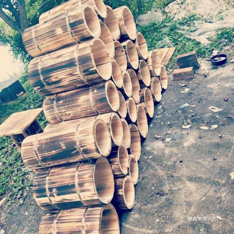 老式圆桶全套老式工具蜂桶土蜂蜂箱养蜂用品原木圆形引蜂桶养殖场
