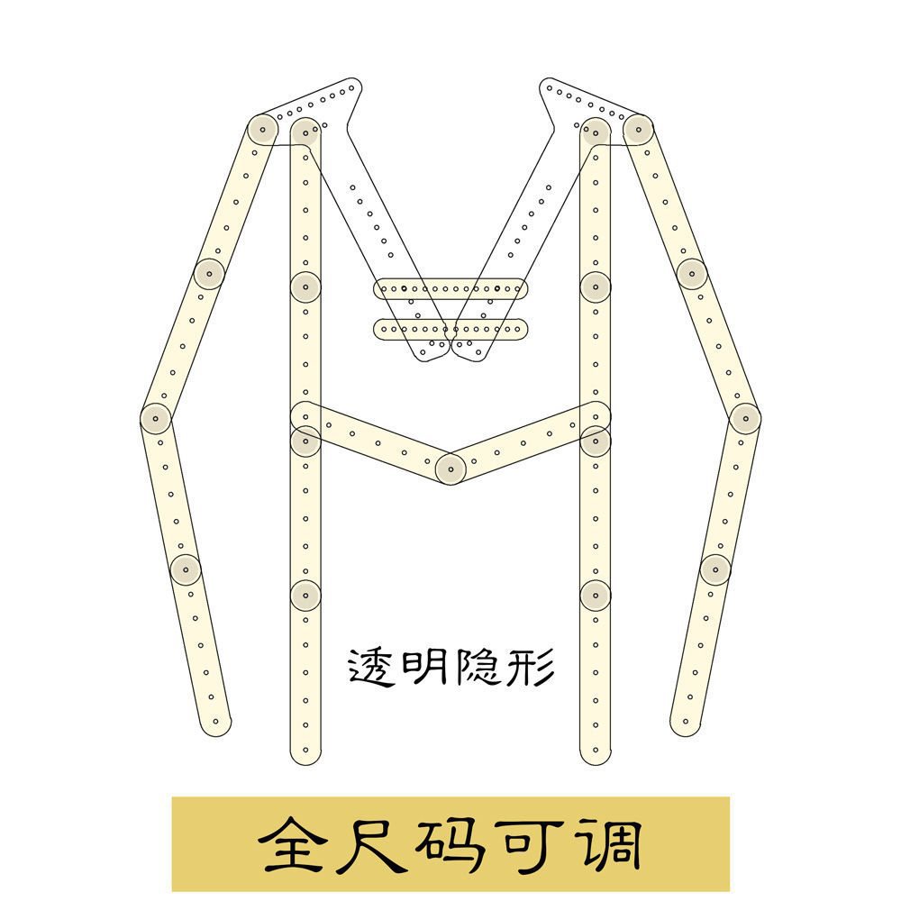 白底图衣架服装白底图拍摄道具挂拍衣架亚克力透明隐形造型振尾荣