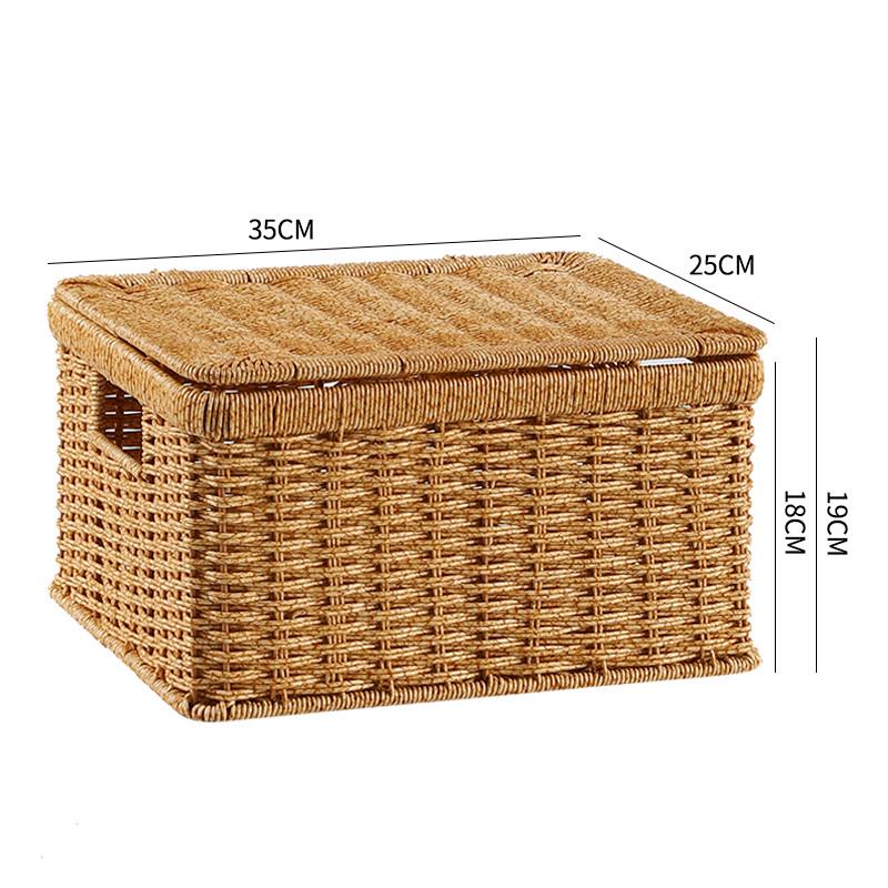 alj6kens扇形角落收纳箱仿藤编织衣物整理盒箱子大号衣柜转角储物