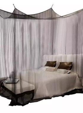 1n蚊帐家用免支架单双人床梦幻儿童床加密宿舍上下铺紫色公主蚊帐