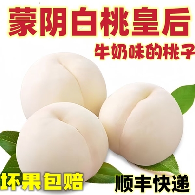 顺丰蒙阴奶油大白桃当季水蜜桃脆甜桃白毛桃非白凤桃新鲜水果整箱