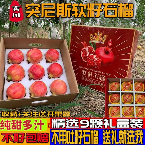 云南大理宾川突尼斯软籽石榴礼盒