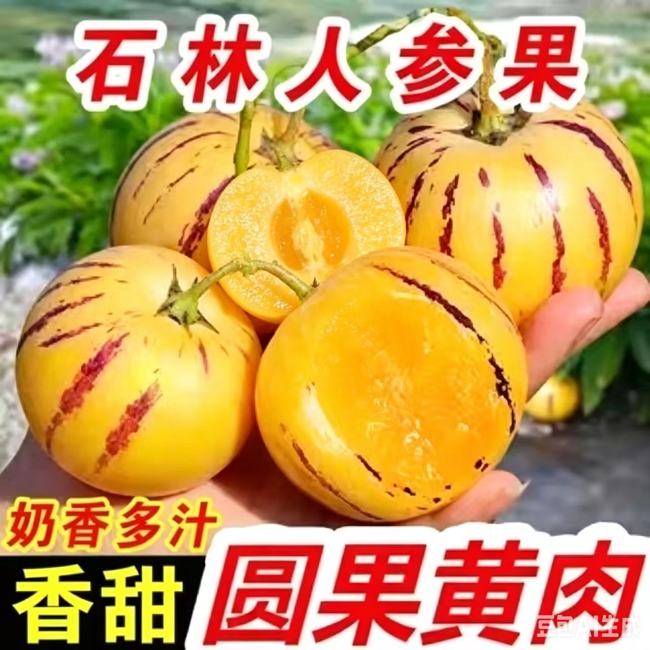 树上熟云南石林人参果熟果10斤新鲜孕妇人参果大圆果黄肉包邮整箱